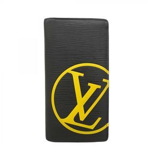 Louis Vuitton Epi Leather Long Wallet LV Circle Portefeuille Brazza M67910 Noir/